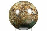 Polished Quartz and Chrysocolla Sphere #311715-1